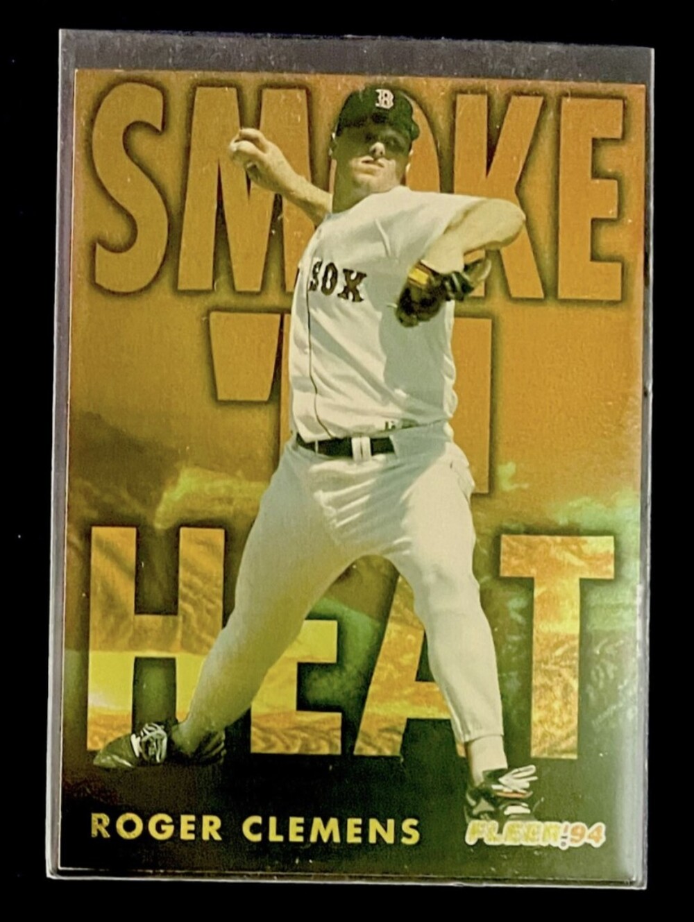 ROGER CLEMENS FLEER SMOKE 'N HEAT FOIL RED SOX YANKEES 1994